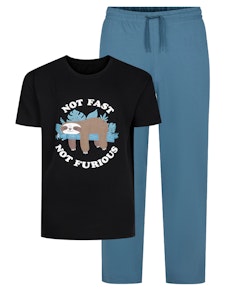 Bigdude Not Fast Not Furious PJ Set Black/Petrol